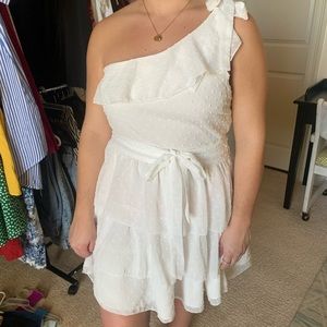White One Shoulder Dress